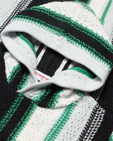 Multi Stripe Relaxed Fit Knitted Hooded Sweatshirt | Multi Stripe