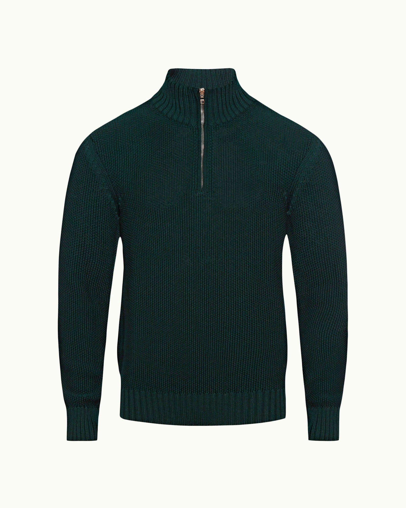 Bristlecone Pine Half Zip Waffle Knit Merino Jumper | Bristlecone Pine