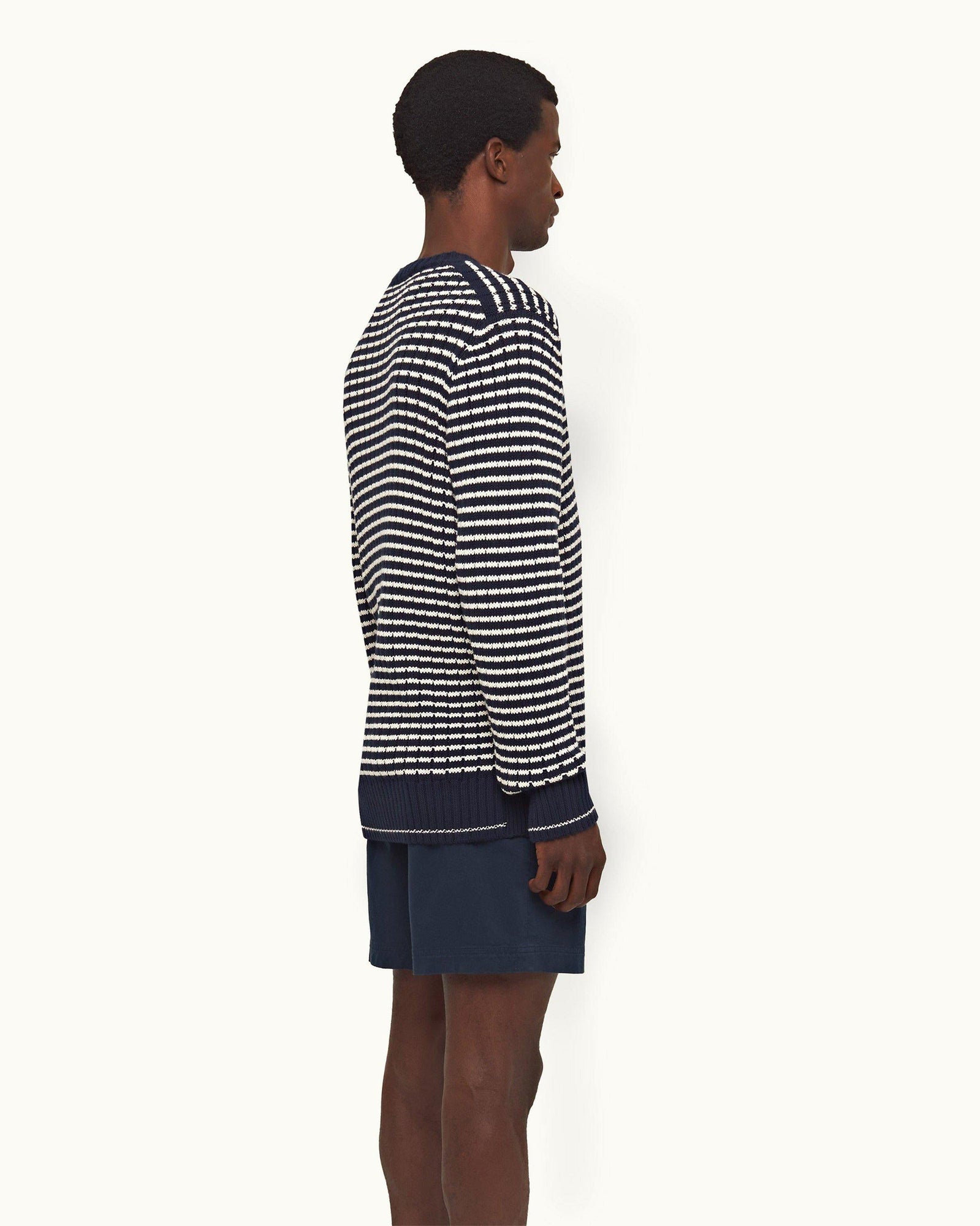 Night Iris/Sea Mist Side Stripe Jumper | Night Iris/Sea Mist