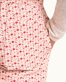 Sea Mist/Vermillion Bandana Relaxed Fit Drawcord Cotton Corduroy Shorts | Sea Mist/Vermillion