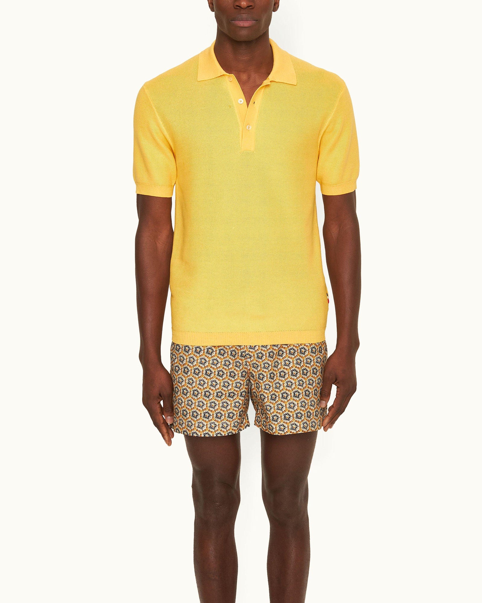Mango Tailored Fit Mercerised Cotton Waffle Stitch Polo Shirt | Mango