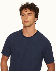 Lagoon Blue Relaxed Fit Towelling T-shirt | Lagoon Blue