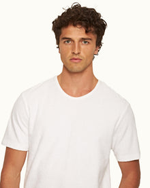 White Relaxed Fit Towelling T-shirt | White