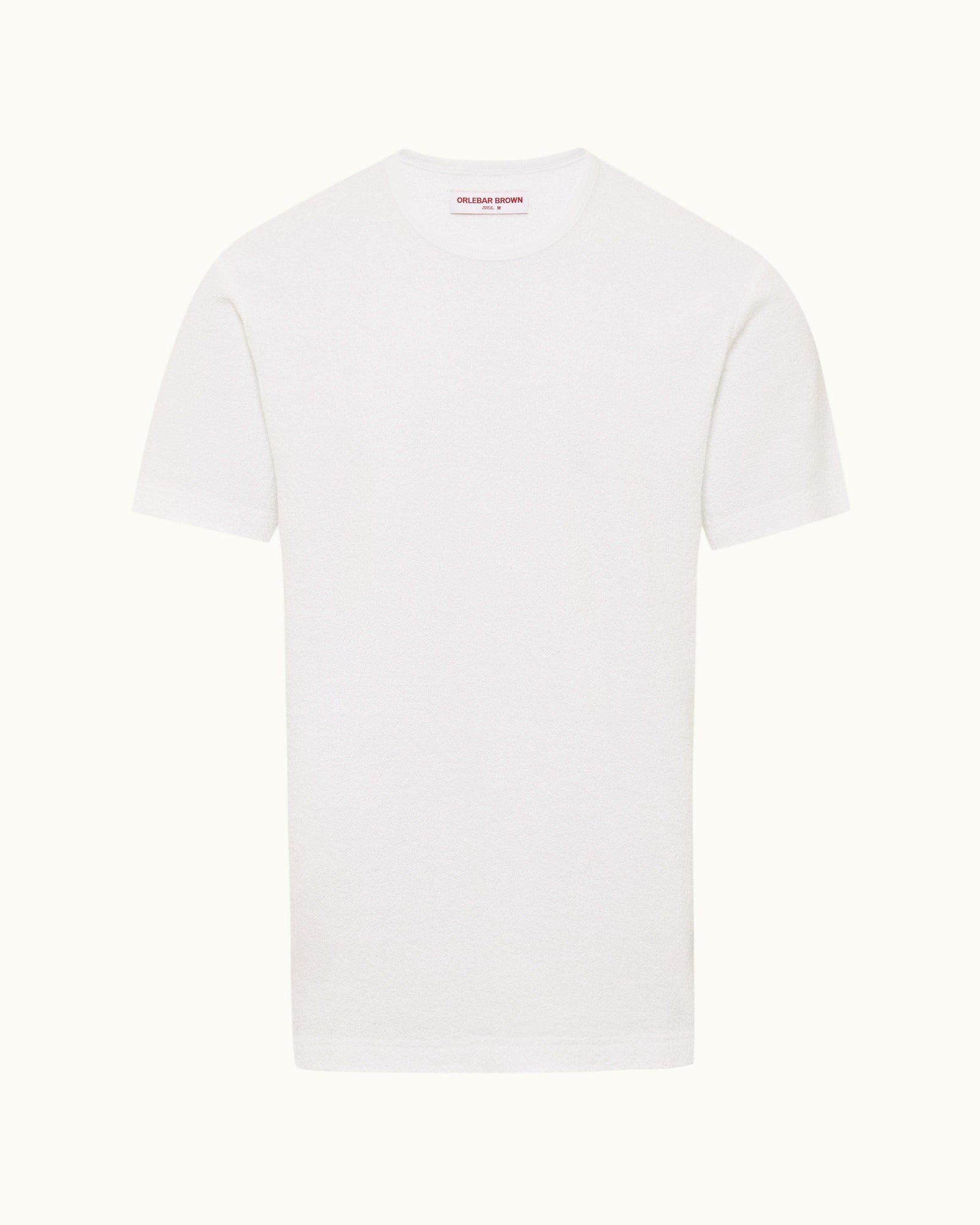 White Relaxed Fit Towelling T-shirt | White