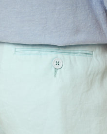 Norwich Linen Clear Sky Tailored Fit Washed Linen Shorts | Clear Sky