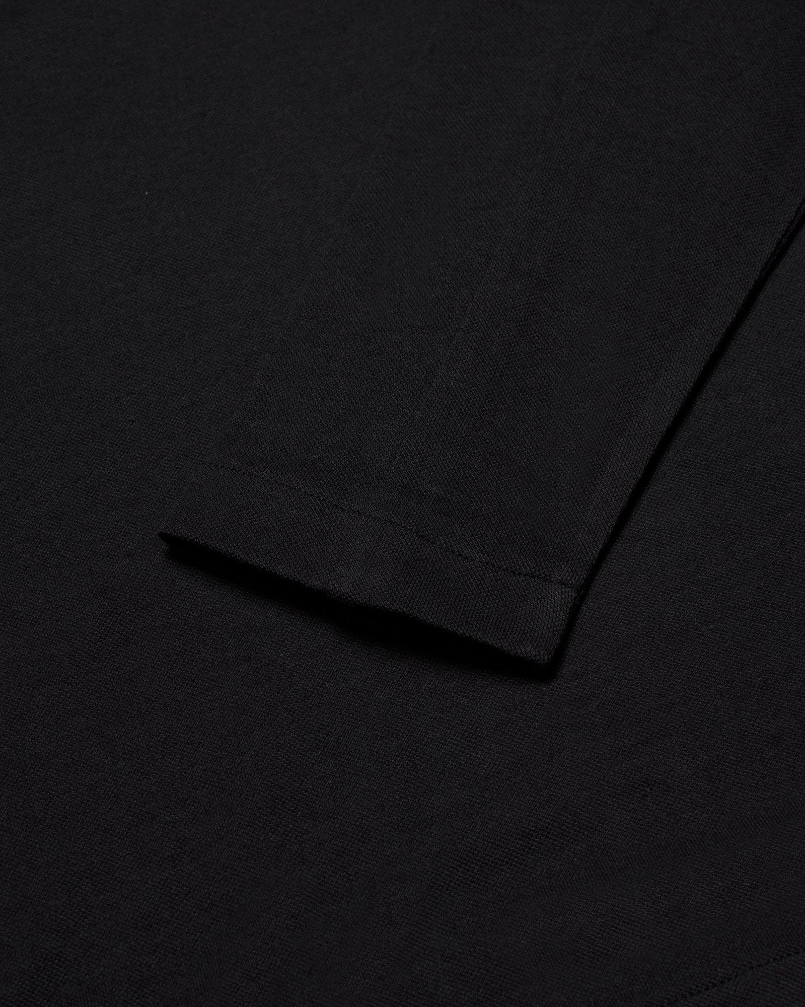Black Classic Fit Crewneck Long-Sleeve Ice Wool T-shirt | Black