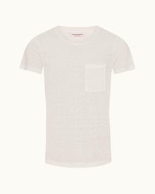Sea Mist Classic Fit Short-Sleeve Cotton-Linen T-shirt | Sea Mist