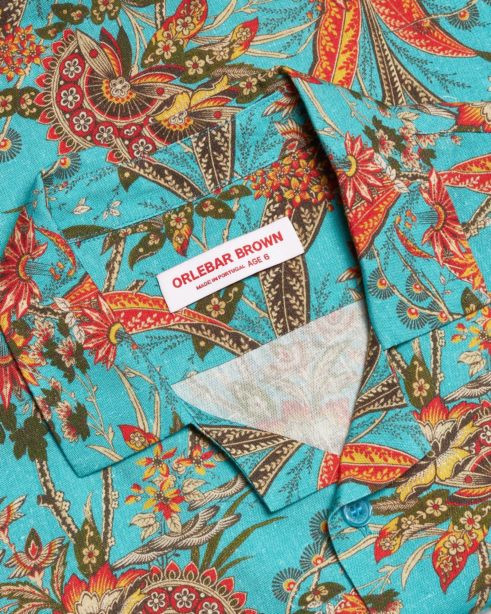 Kids | Veranda Capri Collar Short-Sleeve Lotus Shirt | Veranda