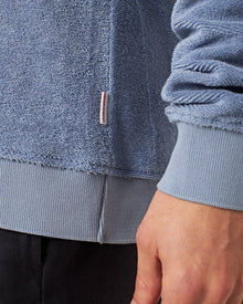 Santino Classic Fit Organic Cotton Towelling Polo Shirt In Springfield Blue | Springfield Blue