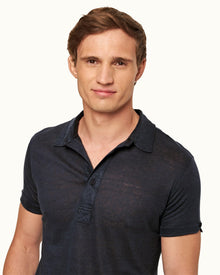 Truffle Tailored Fit Linen Polo Shirt | Truffle