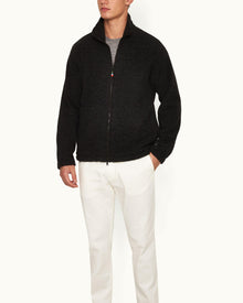 Senon Volcano Ash Grey Relaxed Fit Funnel Neck Sweatshirt | Volcano Ash Grey