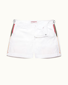 Setter White Shorter-Length Concealed O.B Tape Swim Shorts | White