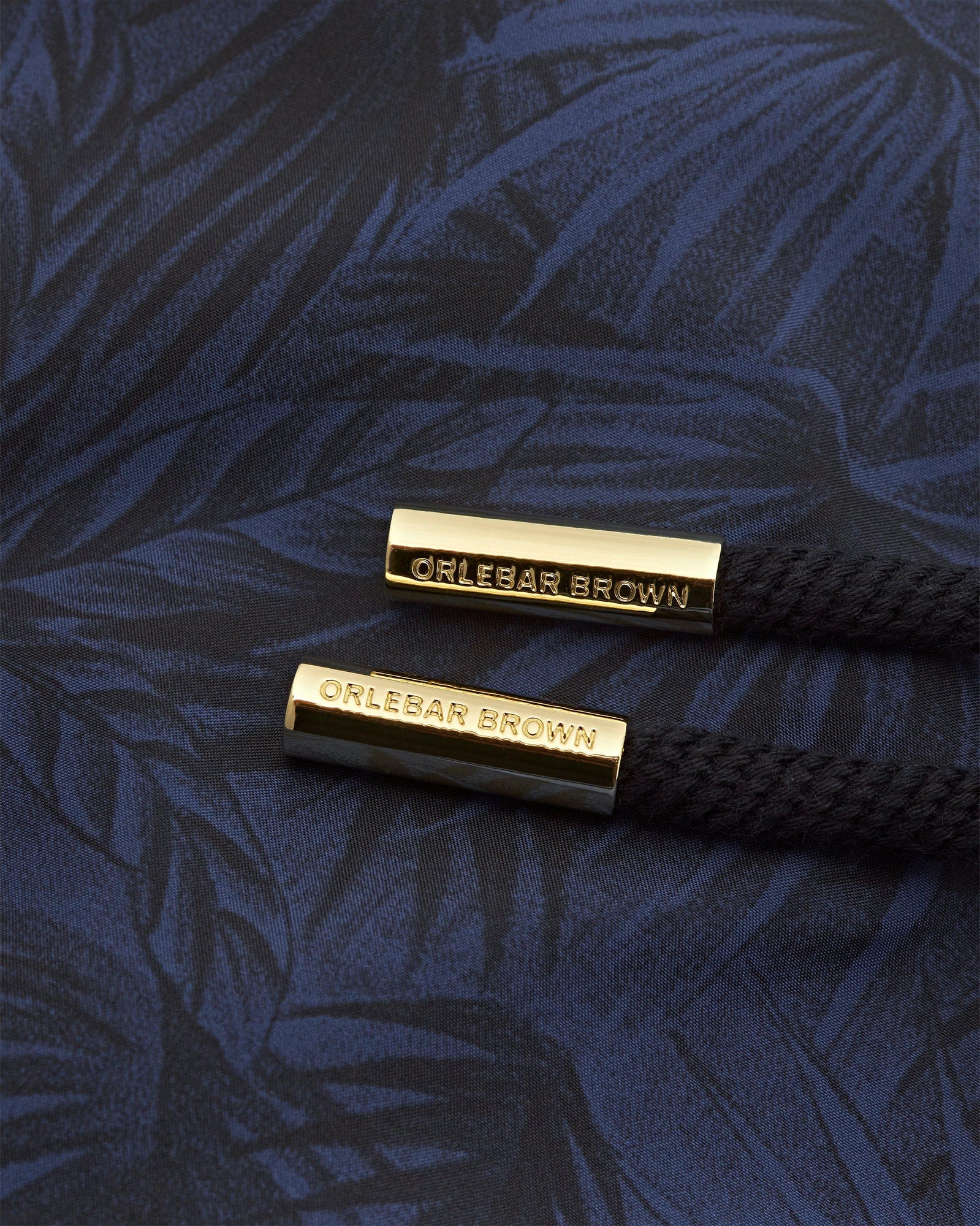 Setter Drawcord Midnight Navy Palmed Shorter-Length Drawcord Swim Shorts | Midnight Navy