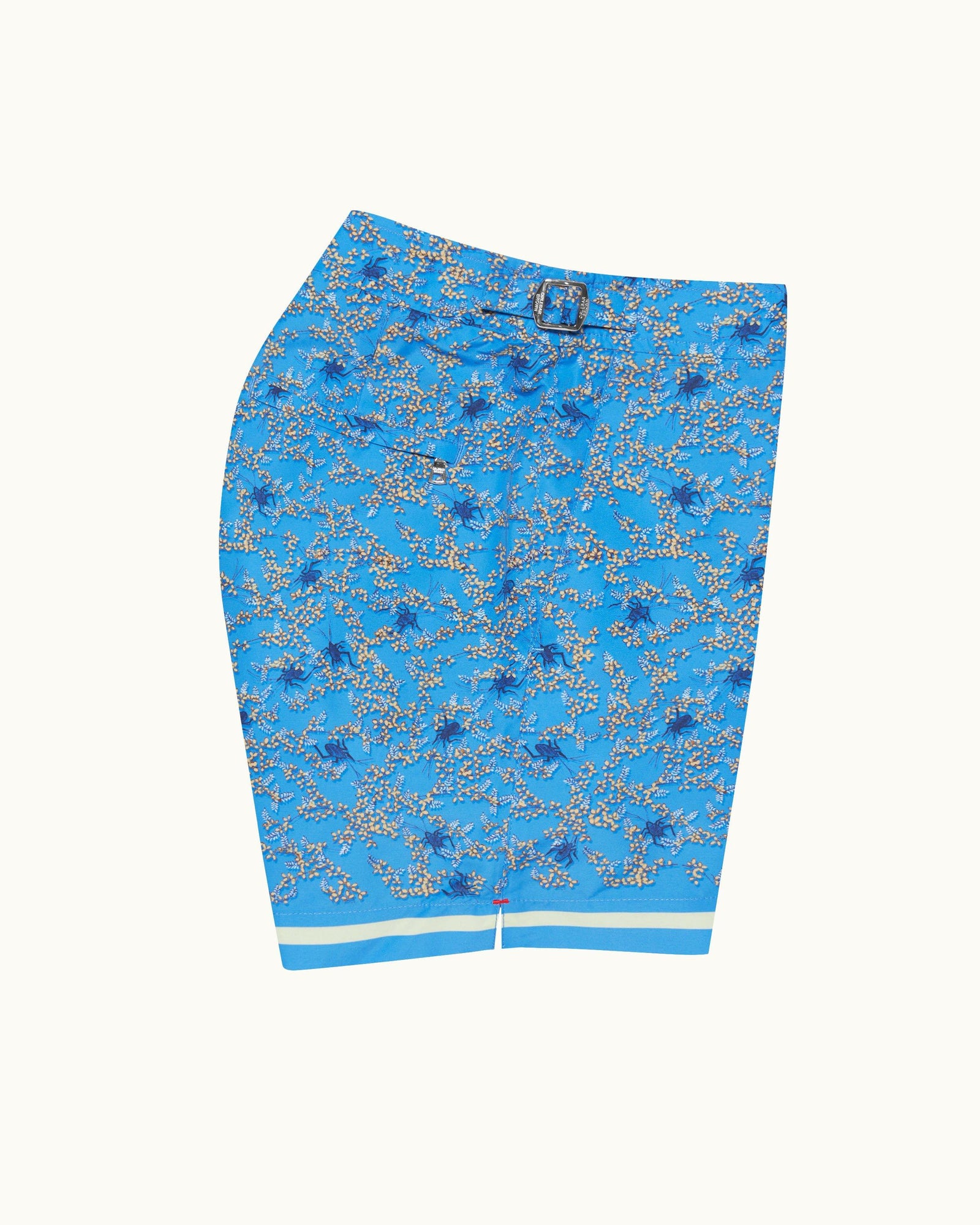 Setter Wonder Full Print Shorter-Length Swim Shorts Woven In France in Springfield Blue | Springfield Blue
