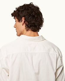 Sea Mist Classic Collar Relaxed Fit Overhead Corduroy Shirt | Sea Mist
