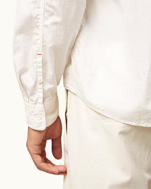 White Sand Relaxed Fit Overhead Organic Cotton Shirt | White Sand
