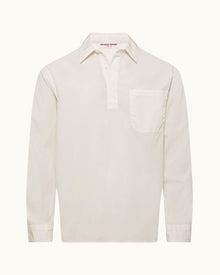 White Sand Relaxed Fit Overhead Organic Cotton Shirt | White Sand