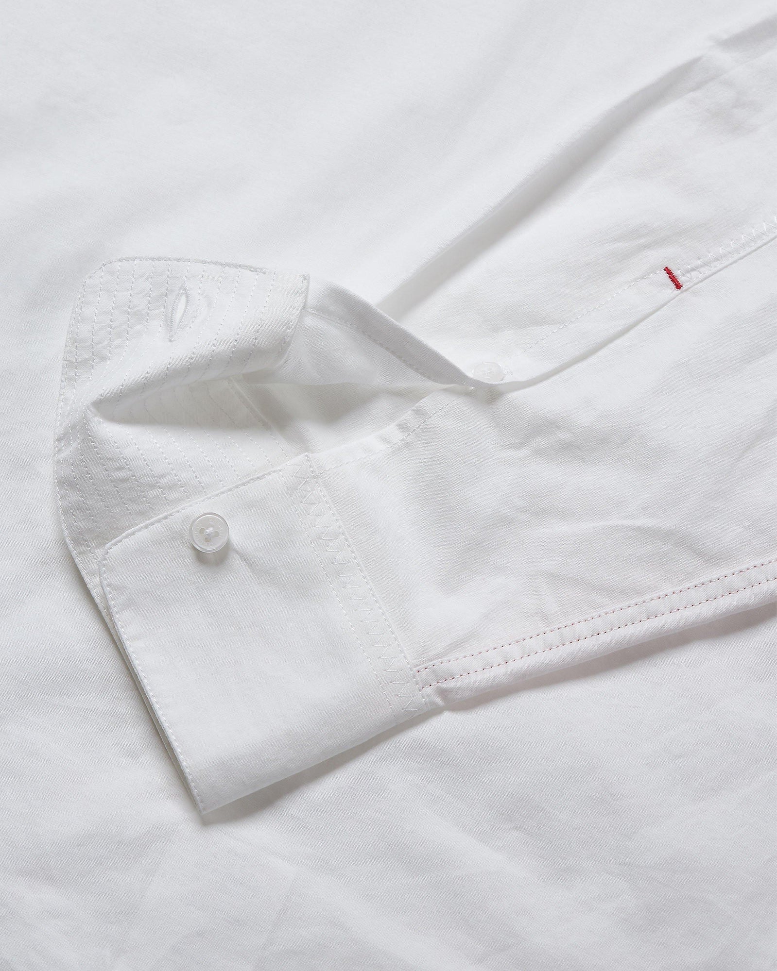 White Relaxed Fit Overhead Refined Cotton Shirt | White