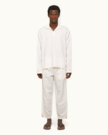 Sea Mist Tailored Fit Single Pleat Stretch-Cotton Trousers | Sea Mist