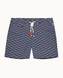 Dark Sapphire/Sea Mist Bandana Drawcord Mid-Length Swim Shorts | Dark Sapphire/Sea Mist