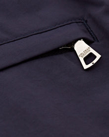 Standard Navy Stripe Seam Mid-Length Drawcord Swim Shorts | Navy