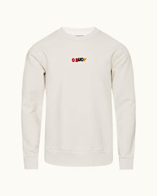 White Sand O.BUOY Classic Fit Crewneck Washed Sweatshirt | White Sand
