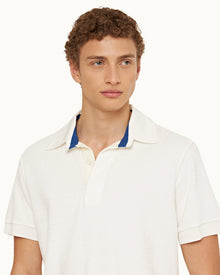 Sea Mist Classic Fit Short-Sleeve Pique Towelling Polo Shirt | Sea Mist