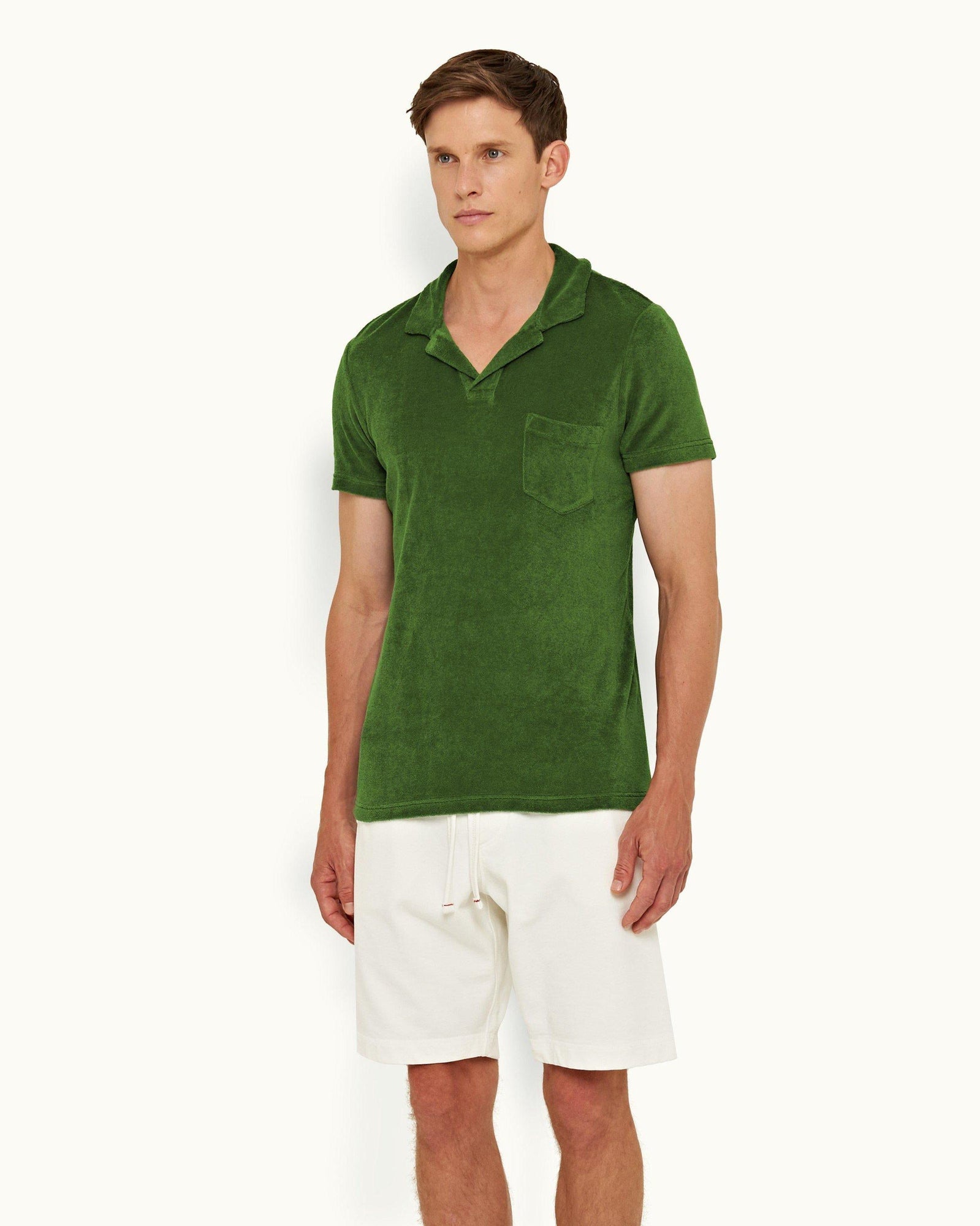 Terry Towelling Conifer Tailored Fit Towelling Resort Polo Shirt | Conifer