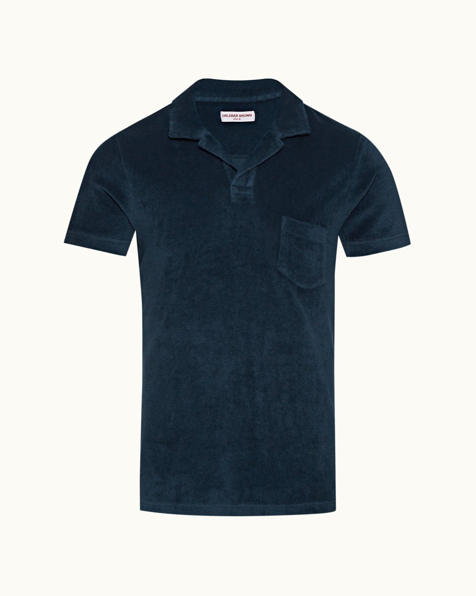 Terry Towelling Oceanic Blue Tailored Fit Towelling Resort Polo Shirt | Oceanic Blue