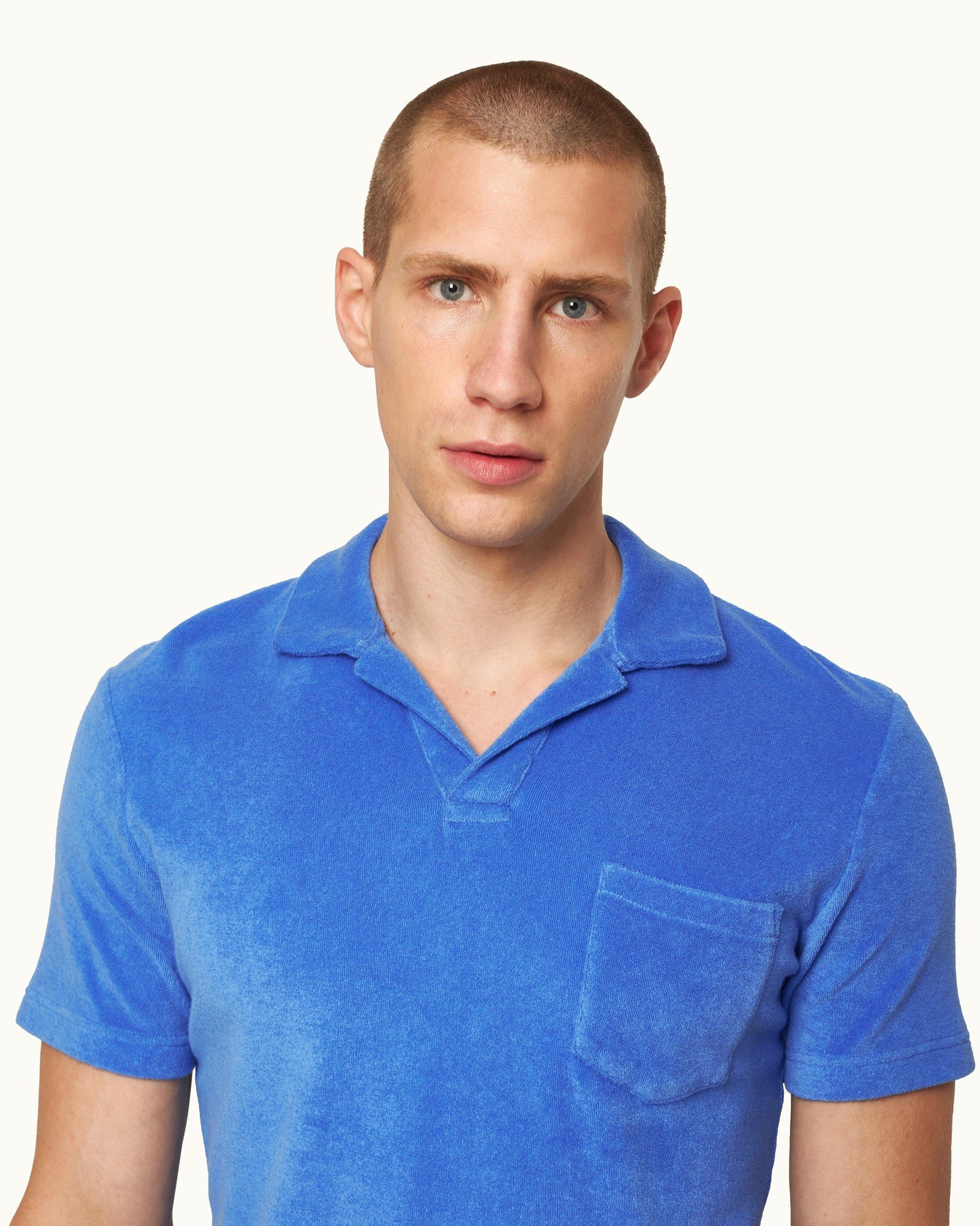 Tidal Tailored Fit Organic Cotton Towelling Resort Polo Shirt | Tidal