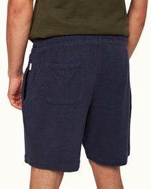 Lagoon Blue Classic Fit Towelling Drawcord Sweat Shorts | Lagoon Blue