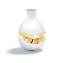 Talianna Oro Bud Vase | White & Gold | Single