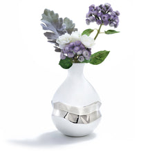 Talianna Oro Bud Vase | White & Silver | Single