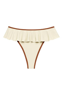 Tamarindo Ruffle Bikini Bottom | Oat Terracotta Binded