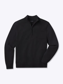 Mens | Odyssey Classic-Fit Sweater Q-Zip | Black
