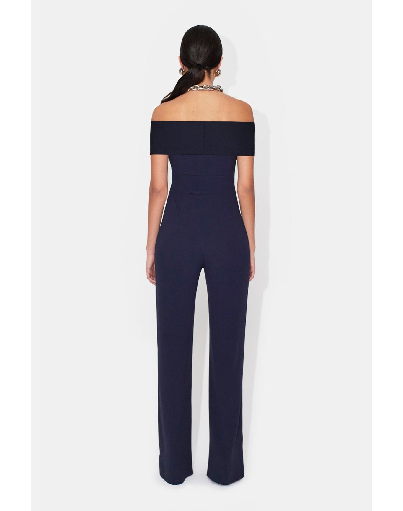 Off The Shoulder Jumpsuit | Midnight