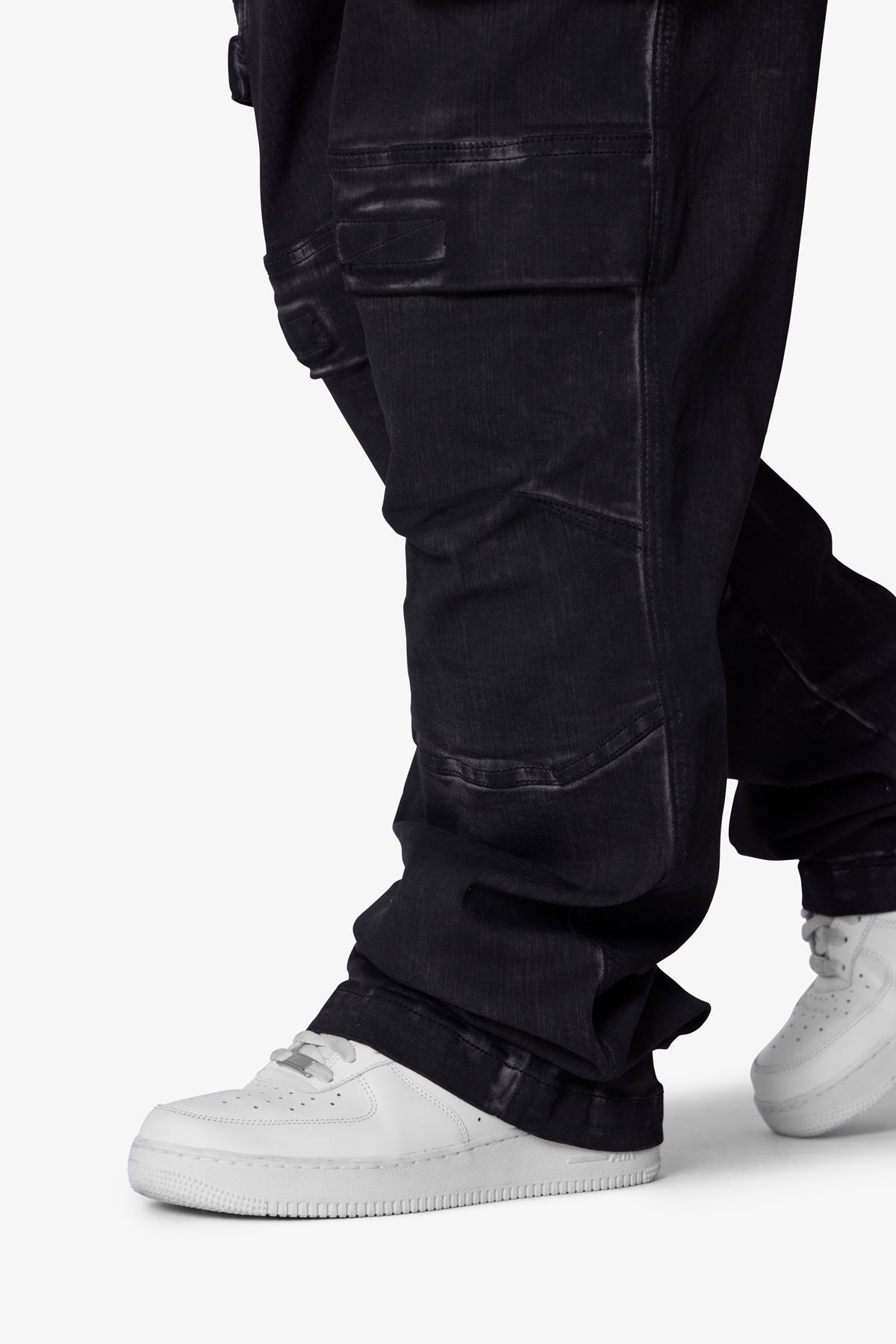 Oil Stretch Cargo Pants | Brown