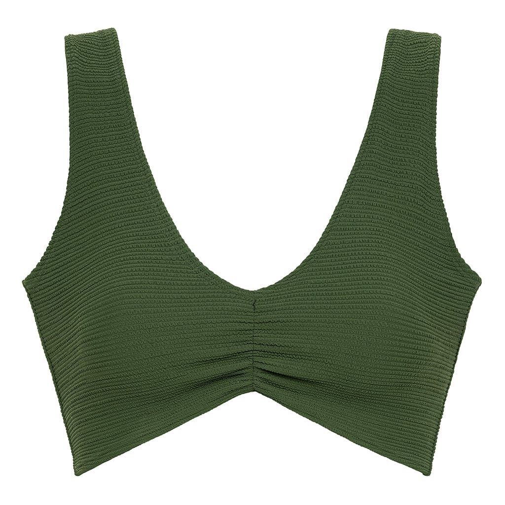 Kim Variation Top | Olive Micro Scrunch