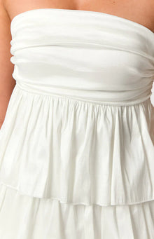 One Wish Strapless Mini Dress | White