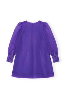 Organza A shaped Mini Dress | Simply Purple