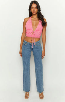 Otto Knit Crop Top | Pink