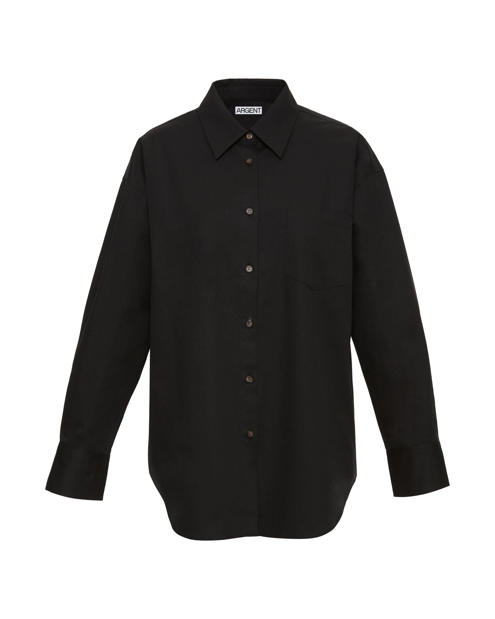 Oversized Shirt in Cotton Twill | Black