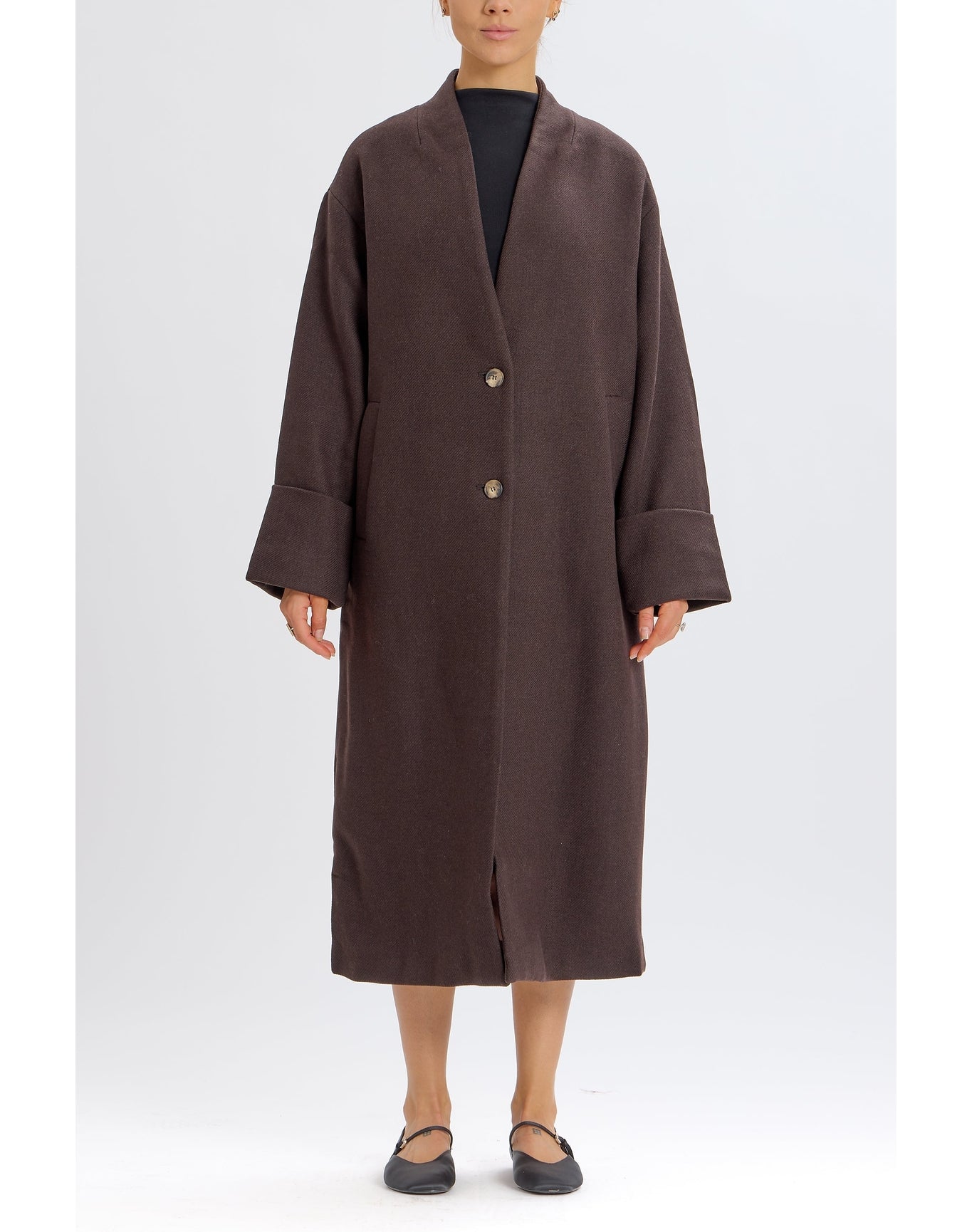Oversized Coat | Brown