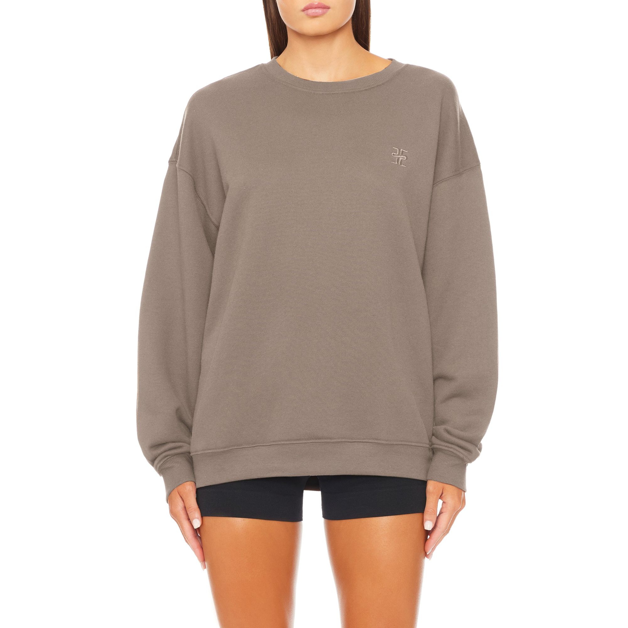 Oversized Crewneck Sweatshirt | Clay