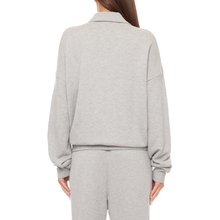 Oversized Polo Sweatshirt | Heather Grey