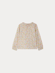 Girl | Gentille Smocked Blouse In Liberty Fabric | Pink Flowers