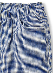 Suit with Micro Vichy Bermuda Shorts | Bianco/Blue Inchiostro