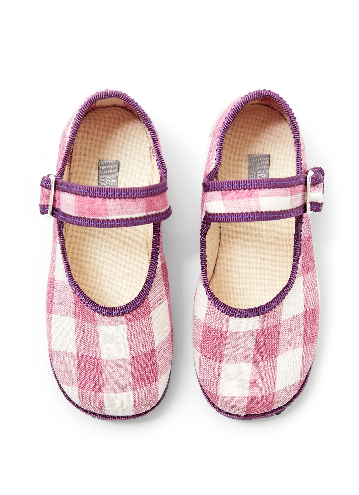 Checked Linen Slippers | Rosa Antico