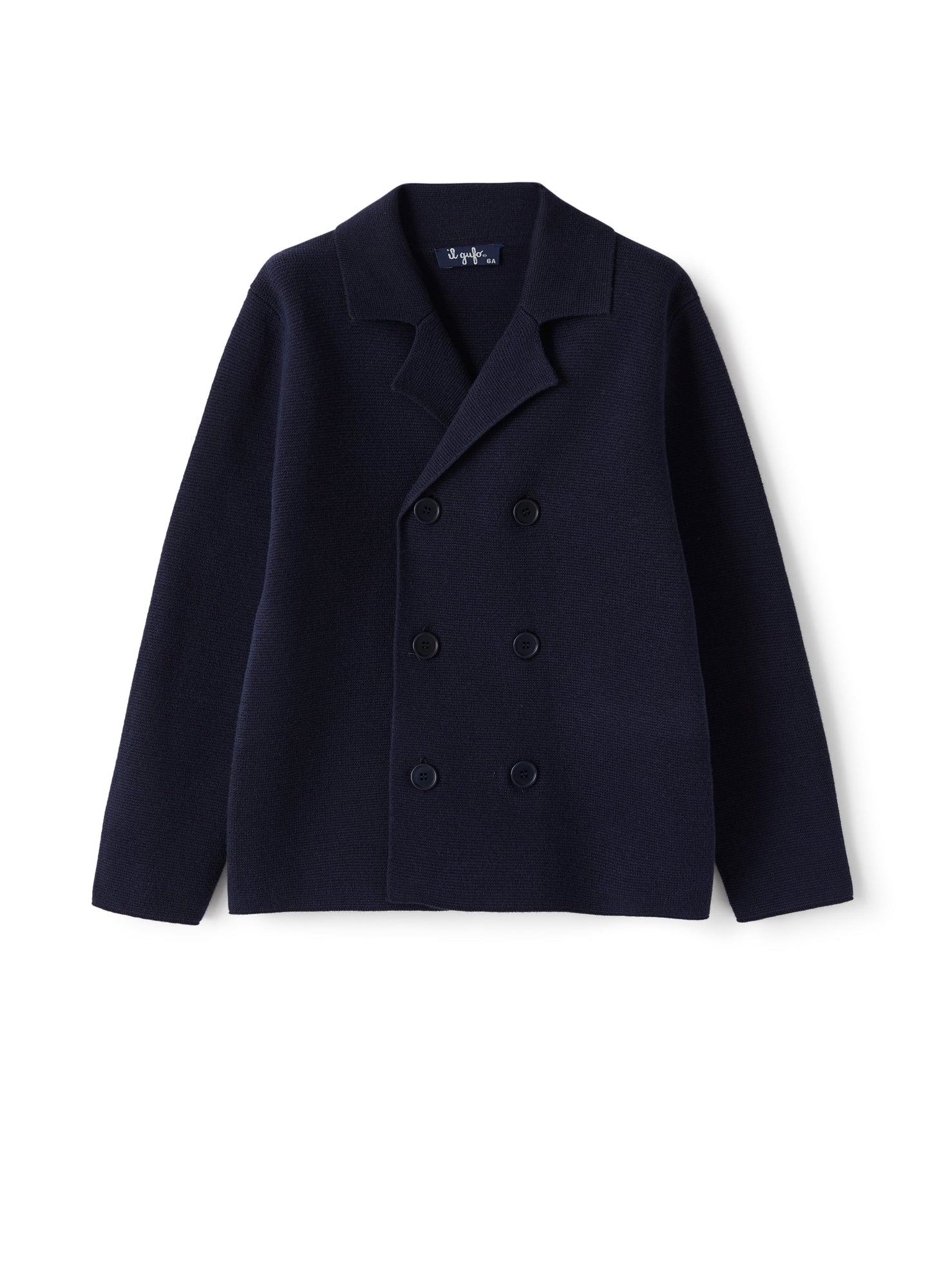 Double-Breasted Cardigan in Organic Cotton | Blue