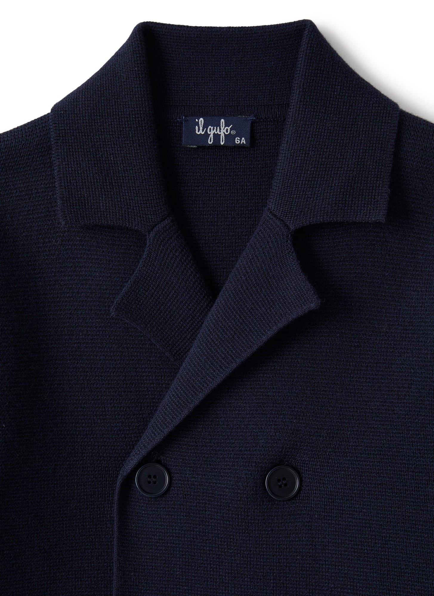 Double-Breasted Cardigan in Organic Cotton | Blue